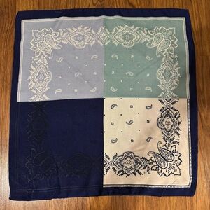 Sonoma Patchwork Paisley Panel Curtain Accent - Navy, Light Blue, Teal, Cream